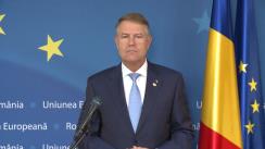 Declarație de presă susținută de Președintele României, Klaus Iohannis, la finalul reuniunii Consiliului European de la Bruxelles (Regatul Belgiei)