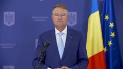 Declarație de presă susținută de Președintele României, Klaus Iohannis, după ședința pe tema fondurilor europene