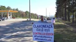 Acțiunea „Claxonează, dacă ești împotriva lui Dodon” organizată de Partidul Nostru