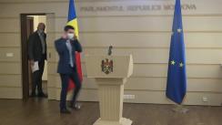 Briefing de presă susținut de deputații PAS, Mihai Popșoi și Vladimir Bolea, cu tema „Incompetența și aroganța guvernării în relația cu agricultorii nu poate fi tolerată”