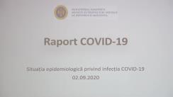 Conferință de presă organizată de Ministerul Sănătății, Muncii și Protecției Sociale de prezentare a situației epidemiologice privind controlul infecției COVID-19 pe teritoriul Republicii Moldova