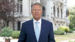 Mesajul Președintelui României, Klaus Iohannis, transmis cu prilejul începerii anului școlar preuniversitar 2020-2021