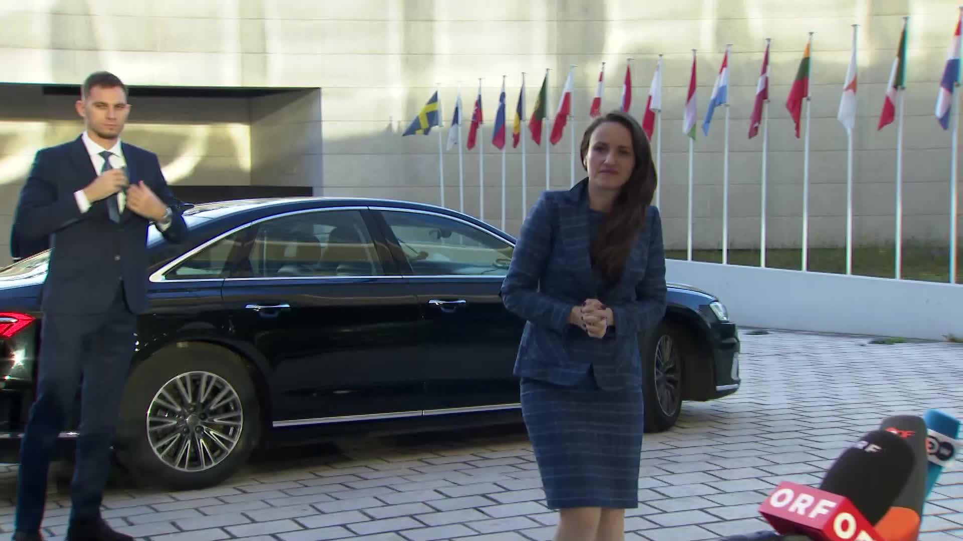 Declarații de presă susținute de ministrul de Externe, Oana Țoiu, înaintea reuniunii CAE - Luxemburg