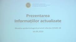 Prezentarea informațiilor actualizate a situației epidemiologice privind infecția COVID-19