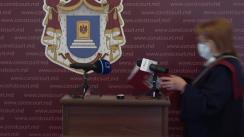 Briefing de presă susținut de Președintele Curții Constituționale a Republicii Moldova, Domnica Manole