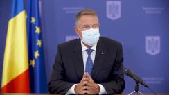 Conferință de presă susținută de Președintele României, domnul Klaus Iohannis