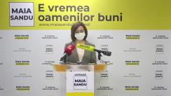 Conferință de presă susținută de Lidera PAS, Maia Sandu, cu tema „Locuri de muncă acasă și familii unite - obiectiv național”