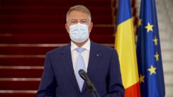 Declarație de presă susținută de Președintele României, Klaus Iohannis, după ședința de evaluare și prezentare a măsurilor cu privire la gestionarea epidemiei COVID-19