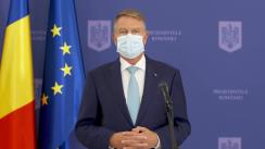 Declarație de presă susținută de Președintele României, Klaus Iohannis