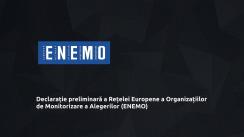 Conferința de presă organizată de Rețeaua Europeană a Organizațiilor de Monitorizare a Alegerilor (ENEMO) cu tema „ENEMO: Declarație preliminară”