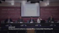 Conferința de presă organizată de Comunitatea „WatchDog.MD și Institutul de Politici Publice cu tema „Sondaj electoral realizat la comanda IPP și a Comunității WatchDog.MD”