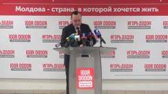 Briefing de presă susținut de Vlad Batrîncea, reprezentatul candidatului independent la alegerile prezidențiale, Igor Dodon