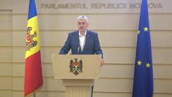 Briefing de presă susținut de vicepreședintele Parlamentului Republicii Moldova, Alexandru Slusari 