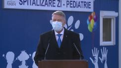 Declarație de presă susținută de Președintele României, Klaus Iohannis, după vizita la Institutul Clinic Fundeni