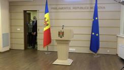 Briefing de presă susținut de fracțiunea Platforma DA în timpul ședinței Parlamentului Republicii Moldova din 3 decembrie 2020