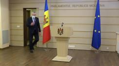 Briefing de presă susținut de fracțiunea Platforma DA în timpul ședinței Parlamentului Republicii Moldova din 3 decembrie 2020