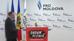 Briefing de presă susținut de președintele PRO MOLDOVA, Andrian Candu