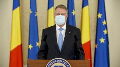 Declarație de presă susținută de Președintele României, Klaus Iohannis