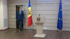 Briefing de presă susținut de deputații fracțiunii Platforma DA în timpul ședinței Parlamentului Republicii Moldova din 16 decembrie 2020