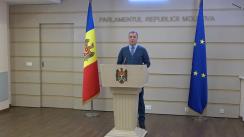 Briefing de presă susținut de deputatul Octavian Țîcu cu tema „Sesizarea la Curtea Constituțională asupra Legii cu privire la funcționarea limbilor”