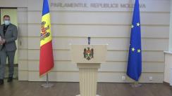 Briefing de presă susținut de către deputatul Partidului Acțiune și Solidaritate, Petru Frunze