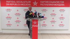 Declarații de presă susținute de Președintele PSRM, Igor Dodon, după ședința Executivului Politic al PSRM