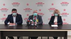 Briefing de presă organizat de către Partidul Socialiștilor din Republica Moldova