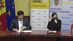 Conferința de presă organizată de Fracțiunea PAS din CMC pe tema „Dezmăț cu iz penal al primarului în publicitatea stradală”