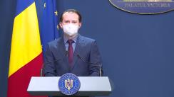 Conferință de presă susținută de Prim-ministrul României, Florin Cîțu