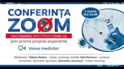 Evenimentul online organizat de Centru de management și consultanță în cercetări clinice „RTL SM” cu tema „Vaccinarea împotriva COVID-19 prin prisma propriei experiențe. Vocea medicilor.”