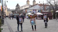 Protest în fața Primăriei Iași, "Asfaltarea TUTUROR străzilor de pământ și pietriș din Municipiu", organizat de asociația de proprietari Green Park Iași