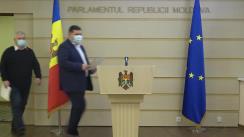 Briefing de presă susținut de către deputații PSRM cu privire la inițierea unor proiecte de lege pentru susținerea socială a cetățenilor pe perioada stării de urgență