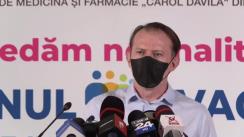 Declarații de presă susținute de Prim-ministrul României, Florin Cîțu, după vizitarea centrului de vaccinare organizat la Sala Palatului, în contextul ”Maratonului vaccinării – Ediția București”, 7-10 mai 2021