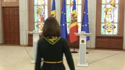 Declarații de presă susținute de Președintele Republicii Moldova, Maia Sandu, și Ministrul britanic pentru Vecinătatea Europeană, Wendy Morton