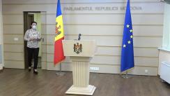 Conferința de presă a deputatei Stela Macari, Fracțiunea parlamentară ACUM Platforma DA