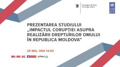 Prezentarea studiului „Impactul corupției asupra realizării drepturilor omului în Republica Moldova”