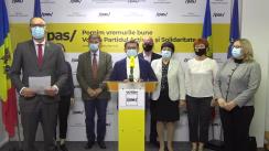 Conferința de presă cu tema „Propunerile Partidului Acțiune și Solidaritate pentru votul în Diasporă”