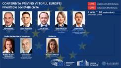 Dezbaterea online „Conferința privind Viitorul Europei: Prioritățile Societății Civile”, organizată împreună cu Reprezentanța Comisiei Europene în România și Europuls - Centrul de Expertiză Europeană