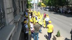 Protest la Comisia Electorală Centrală în vederea deschiderii mai multor secții de vot în diasporă