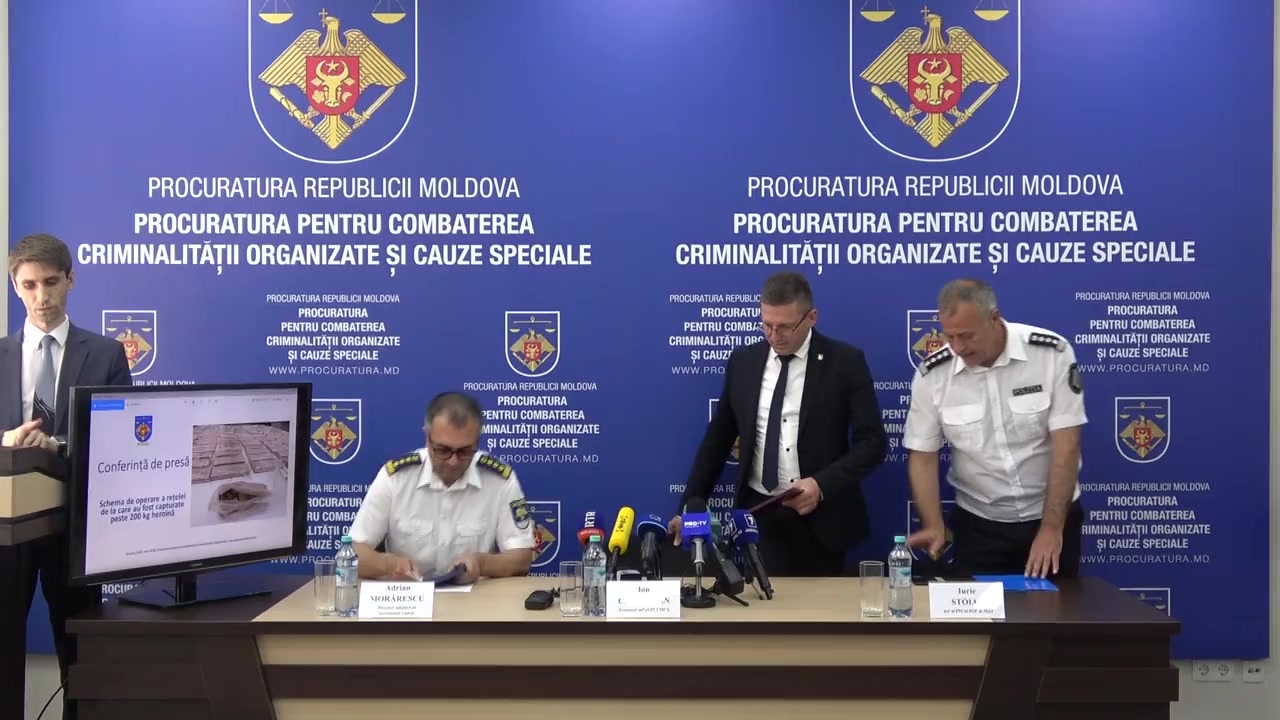 Faithfully Related Postage Conferință de presă organizată de Procuratura pentru Combaterea  Criminalității Organizate și Cauze Speciale privind investigarea  contrabandei cu peste 200 kg de heroină, cu implicarea cetățenilor Turciei  și Moldovei