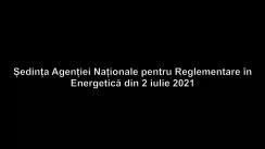 Ședința Agenției Naționale pentru Reglementare în Energetică din 2 iulie 2021