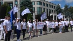 Protest organizat de Partidul Acasă Construim Europa în fața Ambasadei Federației Ruse în Republica Moldova