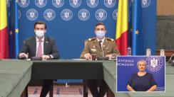Conferință de presă susținută de președintele Comitetului național de coordonare a activităților privind vaccinarea împotriva SARS-CoV-2 (CNCAV), Valeriu Gheorghiță, și secretarul de stat în Ministerul Sănătății și vicepreședinte CNCAV, Andrei Baciu