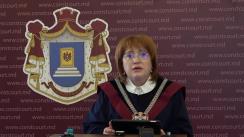 Briefing de presă susținut de Președintele Curții Constituționale a Republicii Moldova, Domnica Manole