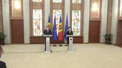 Declarație de presă susținută de Președintele Republicii Moldova, Maia Sandu, și Ministrul Afacerilor Externe al României, Bogdan Aurescu