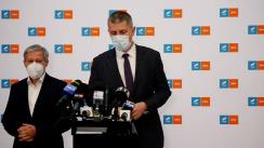 Declarații de presă susținute de copreședinții USR PLUS, Dan Barna și Dacian Cioloș după ședința de coaliție