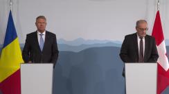 Declarații comune de presă susținute de Președintele României, Klaus Iohannis, și Președintele Confederației Elvețiene, Guy Parmelin