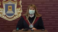 Briefing de presă susținut de Președintele ad-interim al Curții Constituționale a Republicii Moldova, Liuba Șova