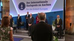 Ceremonia de decernare a Premiului internațional Carol cel Mare al orașului Aachen - Pentru unitatea Europei; Alocuțiune