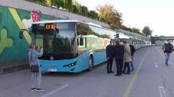 Lansarea pe rute a 10 autobuze noi de model ISUZU din lotul celor 100 de unități achiziționate recent de municipiul Chișinău